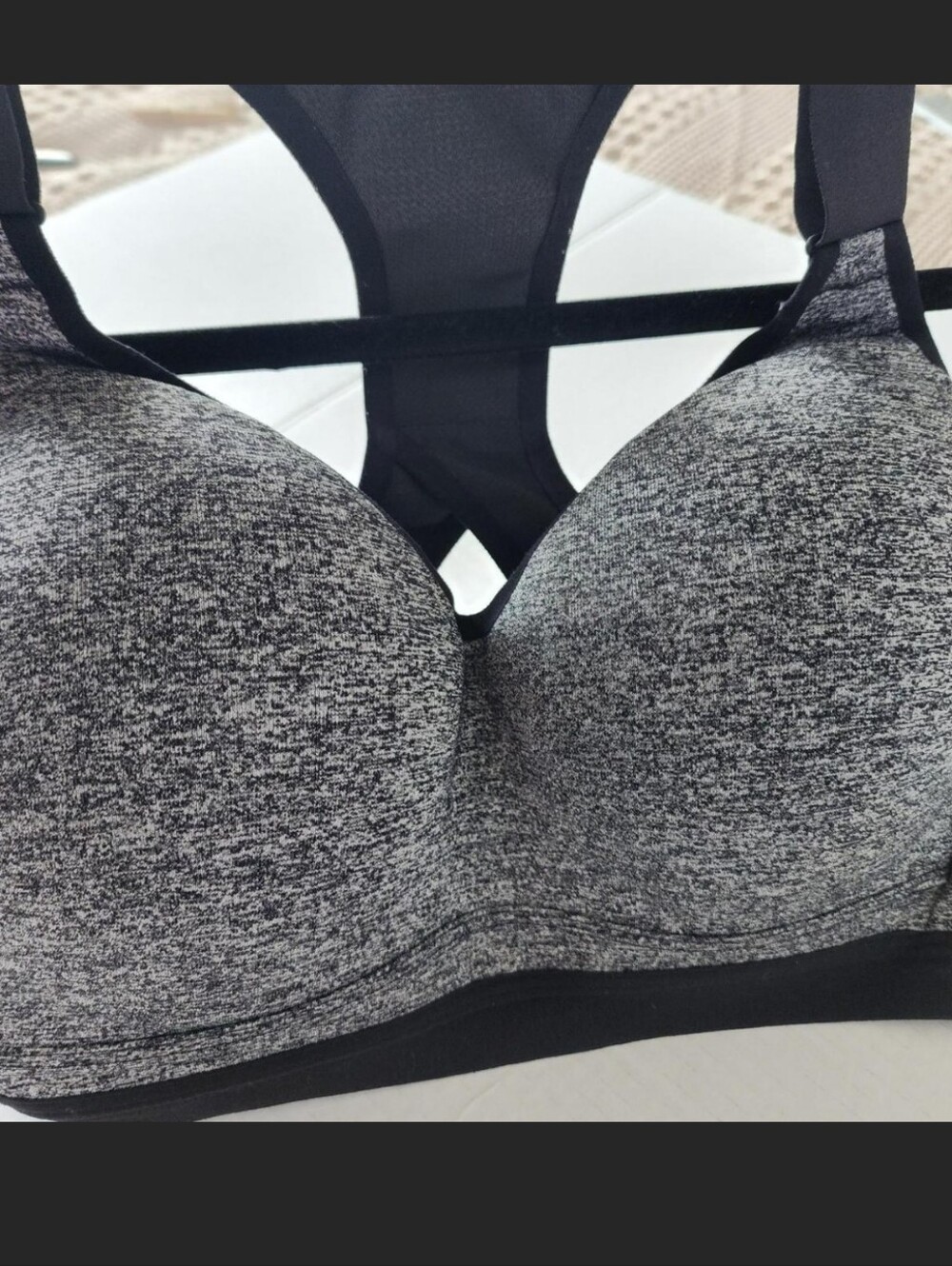 Victoria Sport heather gray racerback yoga gym pilates sports bra 🖤🤍